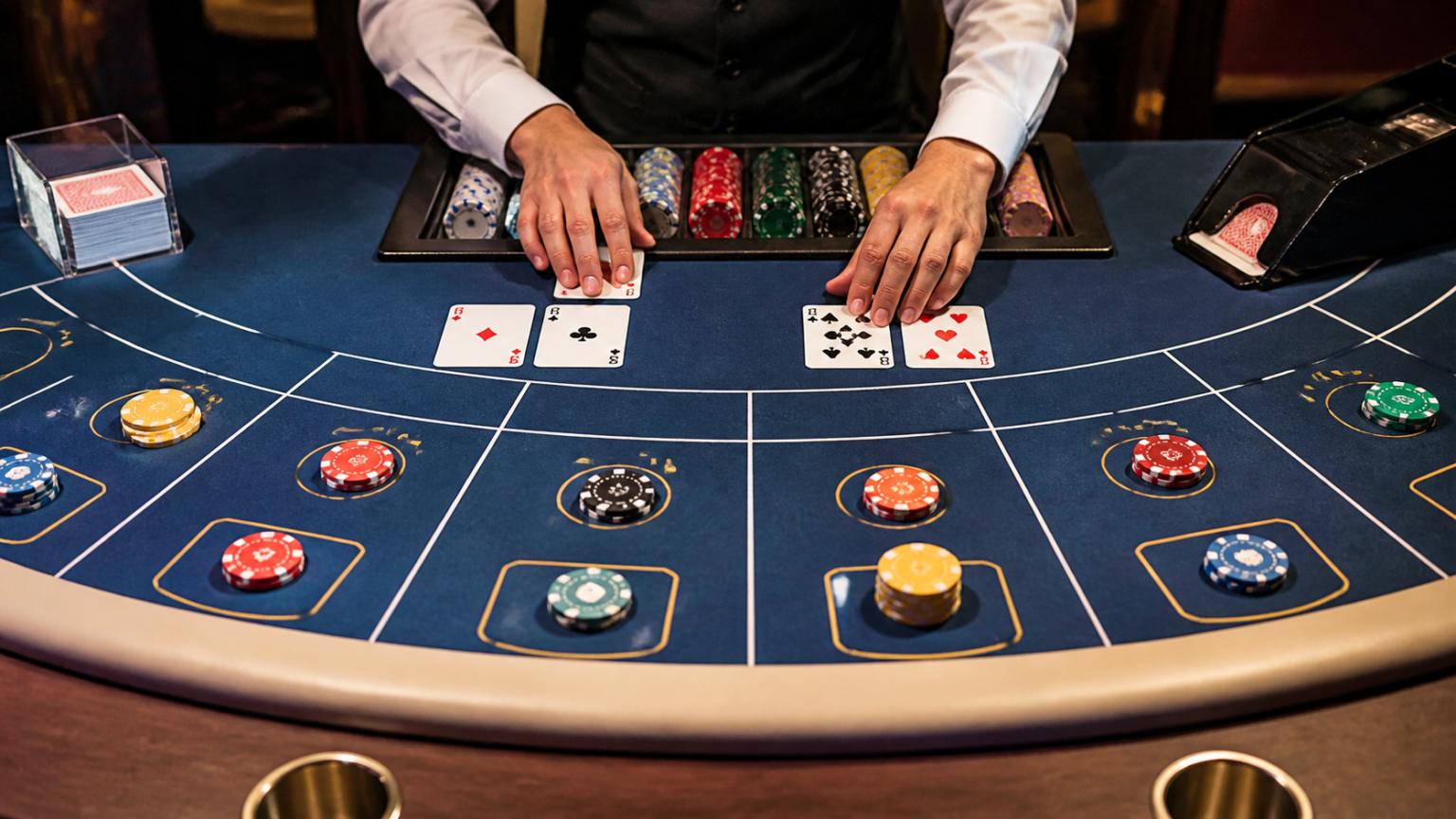 Top Online Casinos With Mobile-Friendly Gaming Experiences Bàn baccarat với bài và phỉnh trong một ván chơi tại sòng bạc